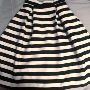 Striped Pleated skirt